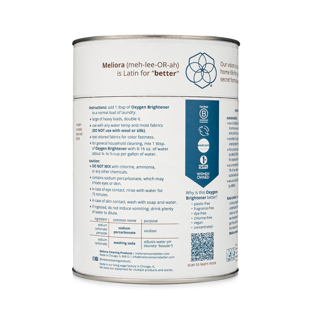 Oxygen Brightener Bleach Alternative Booster - Plastic-Free