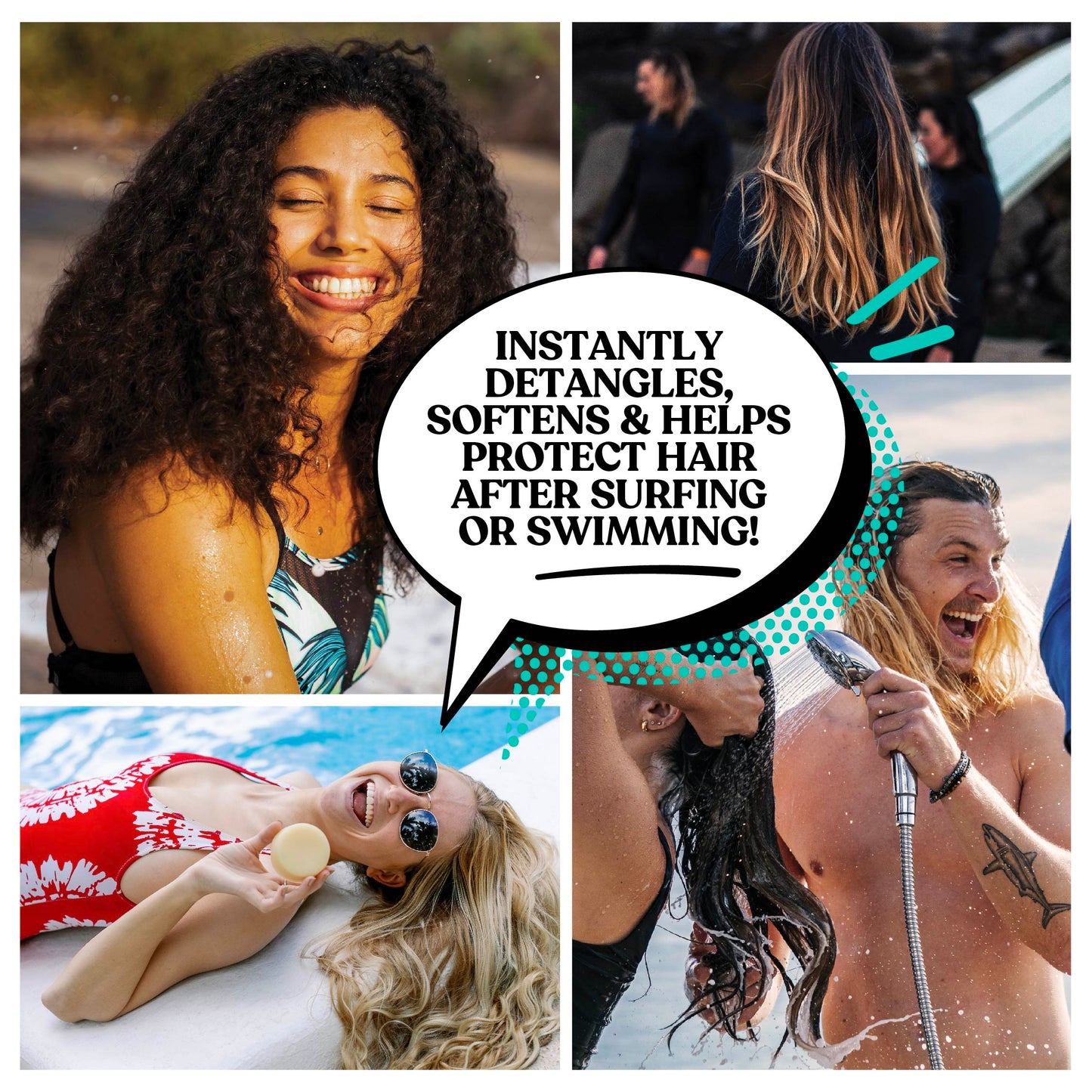 Dip Sun Shield: Conditioner Bar & After Swim Detangler