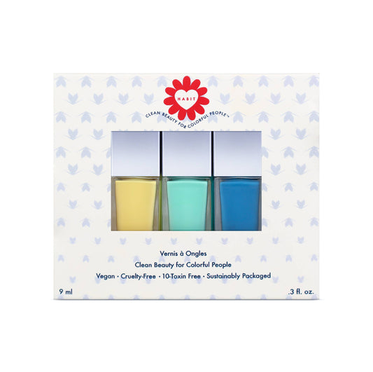 Non-Toxic + Vegan Nail Polish Baby Trio in Beach House