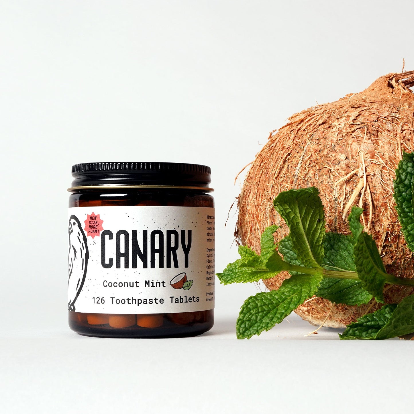 Coconut Mint Toothpaste Tablets | Plastic-Free | Nano Hydroxyapatite