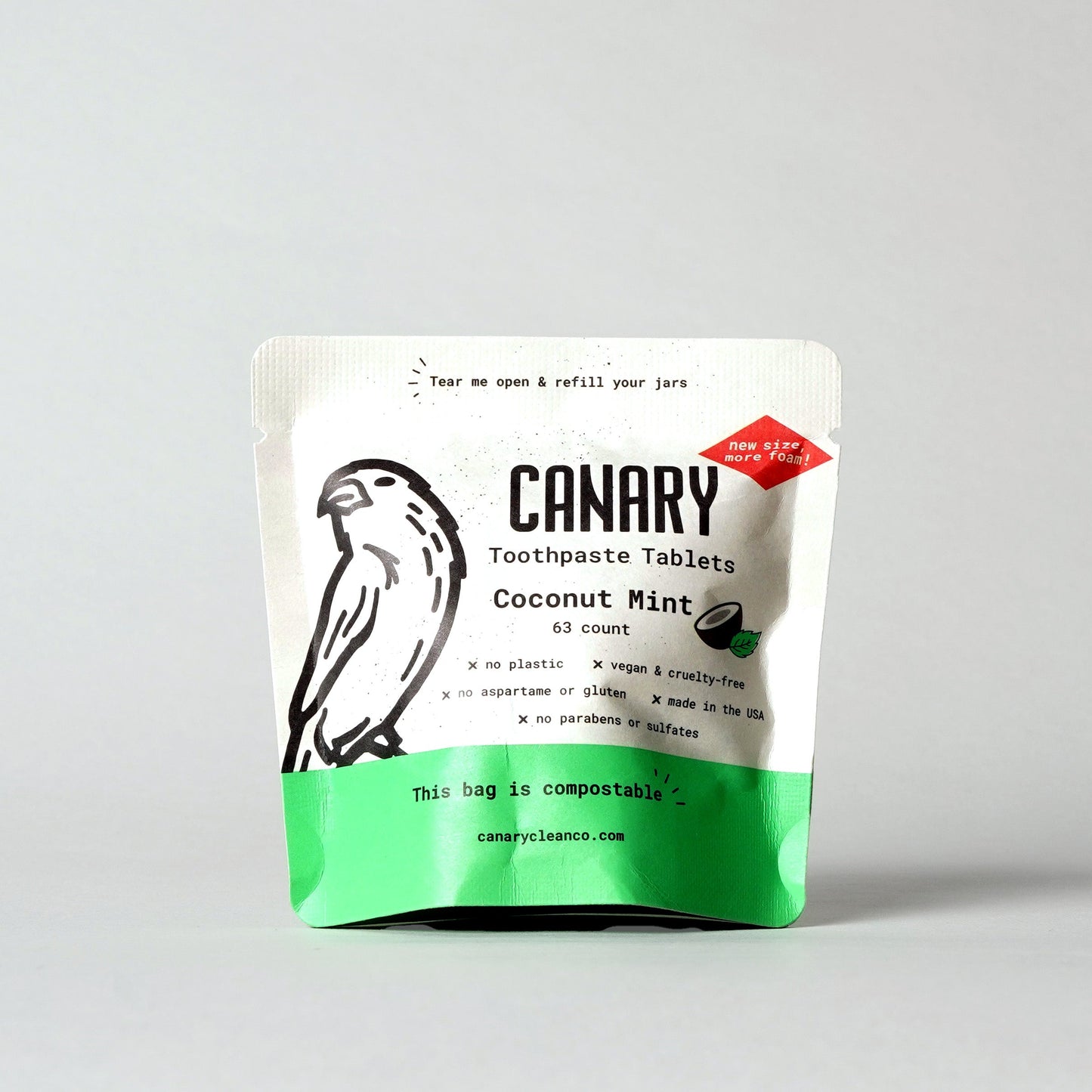Coconut Mint Toothpaste Tablets | Plastic-Free | Nano Hydroxyapatite