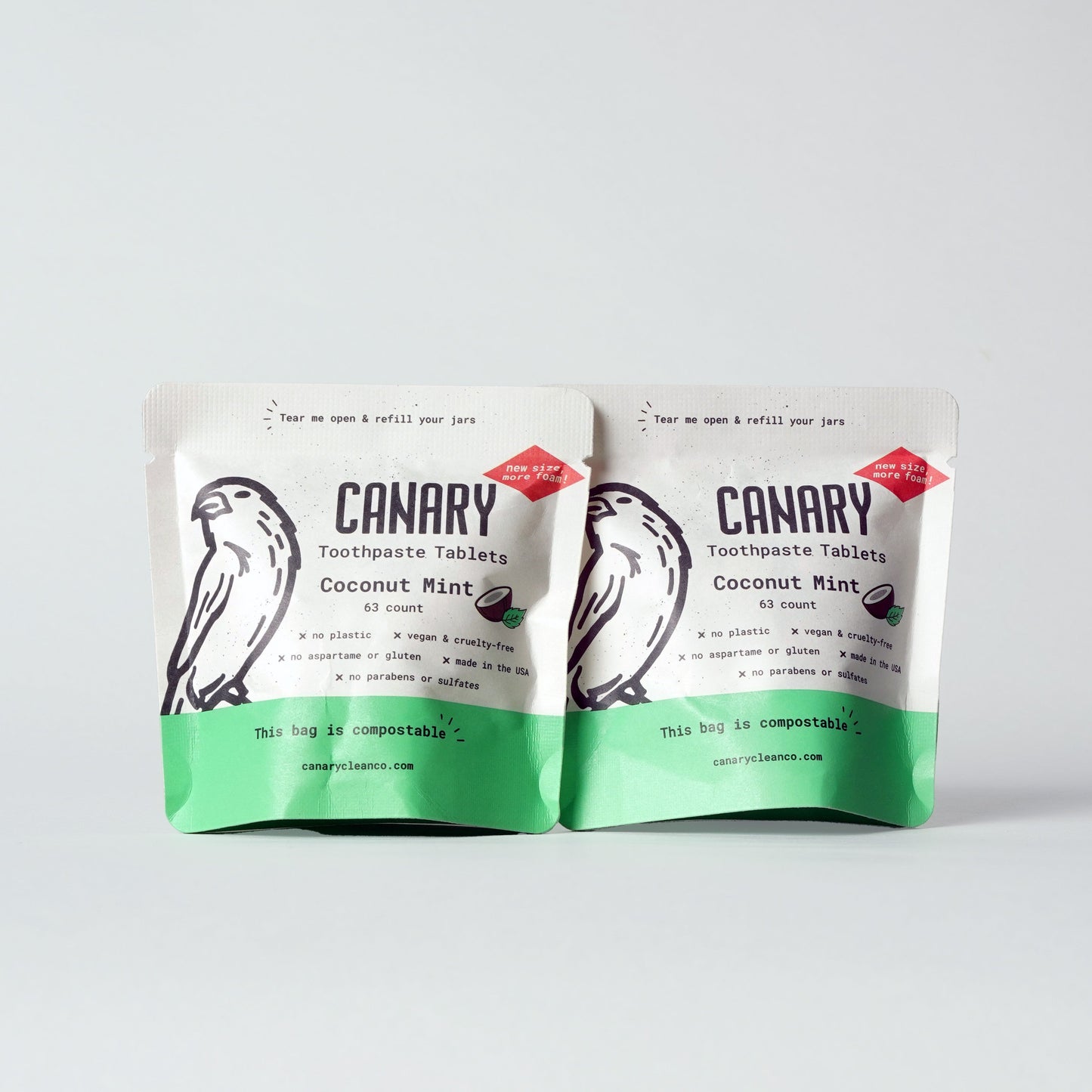 Coconut Mint Toothpaste Tablets | Plastic-Free | Nano Hydroxyapatite