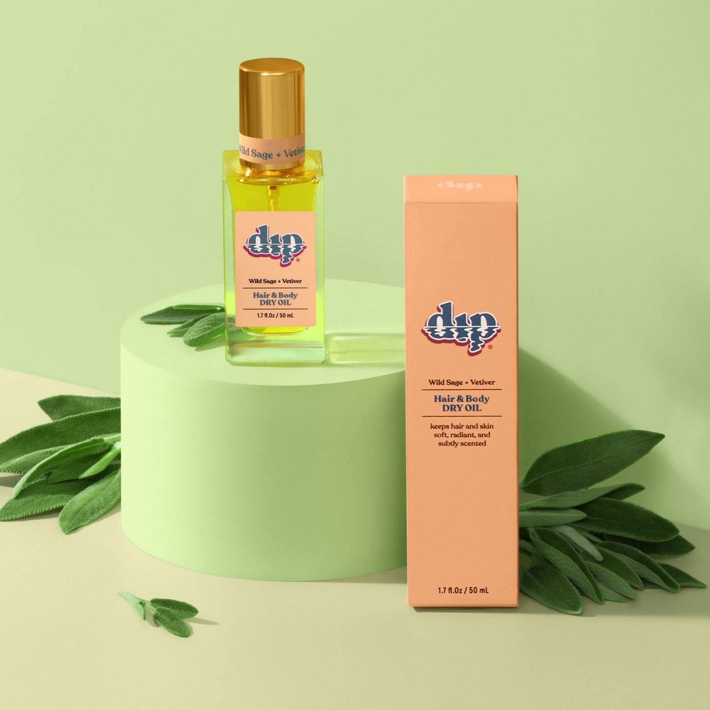 Dip Hair & Body Dry Oil - Wild Sage & Vetiver