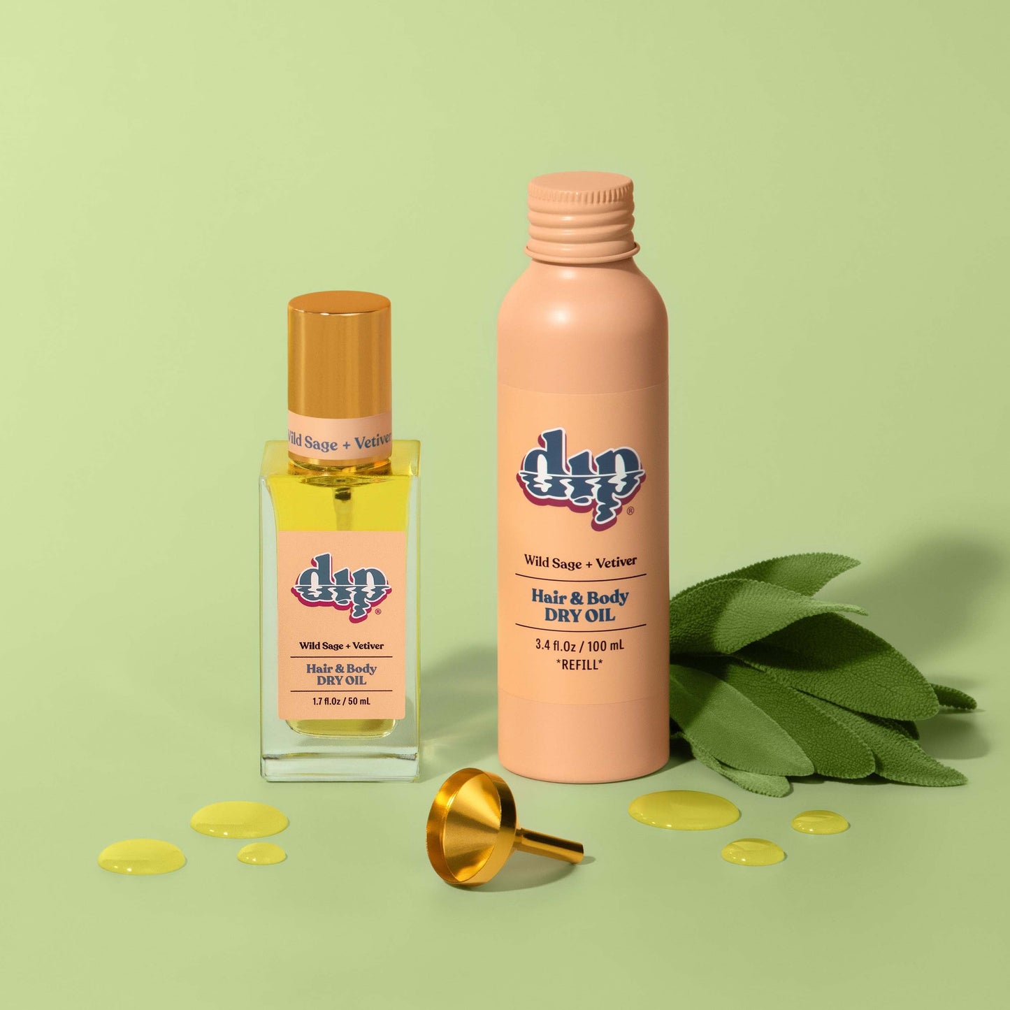 Dip REFILL Hair & Body Dry Oil - Wild Sage & Vetiver