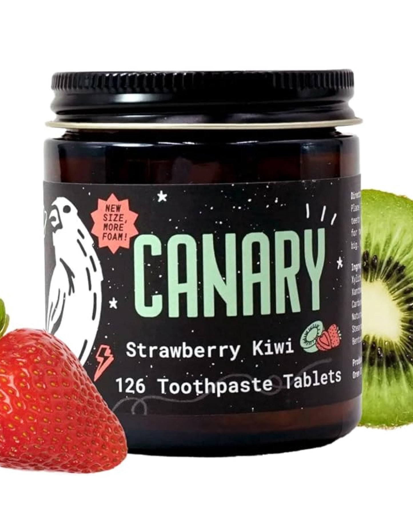 Strawberry + Kiwi Toothpaste Tablets | Plastic-Free | Kids Toothpaste Tablets with Nano Hydroxyapatite