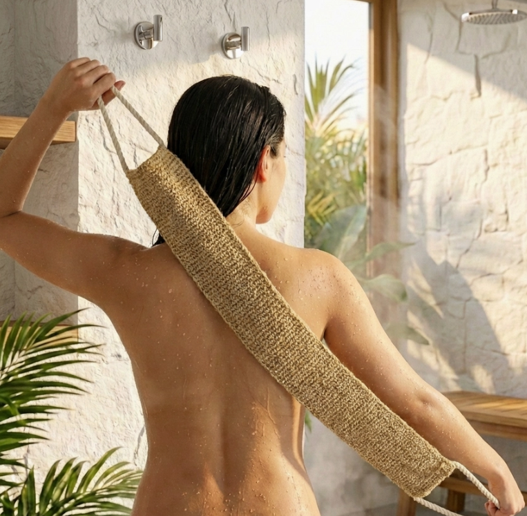 Sisal Linen Back Exfoliating Strap