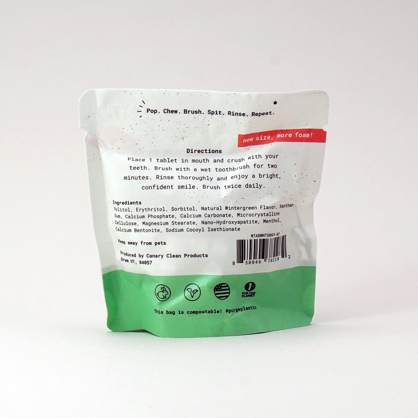 Wintergreen Toothpaste Tablets | Plastic-Free | Toothpaste Tablets with Nano Hydroxyapatite