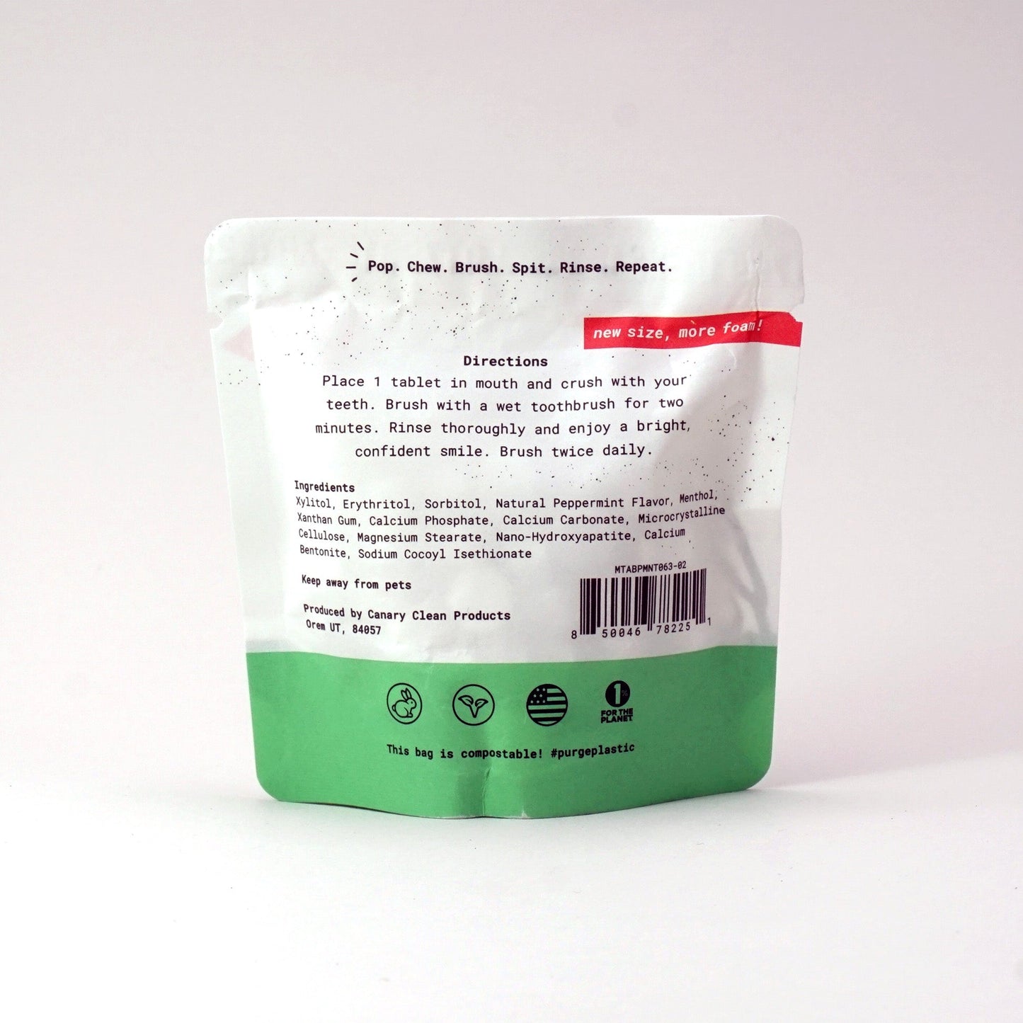 Peppermint Toothpaste Tablets | Plastic-Free | Nano Hydroxyapatite