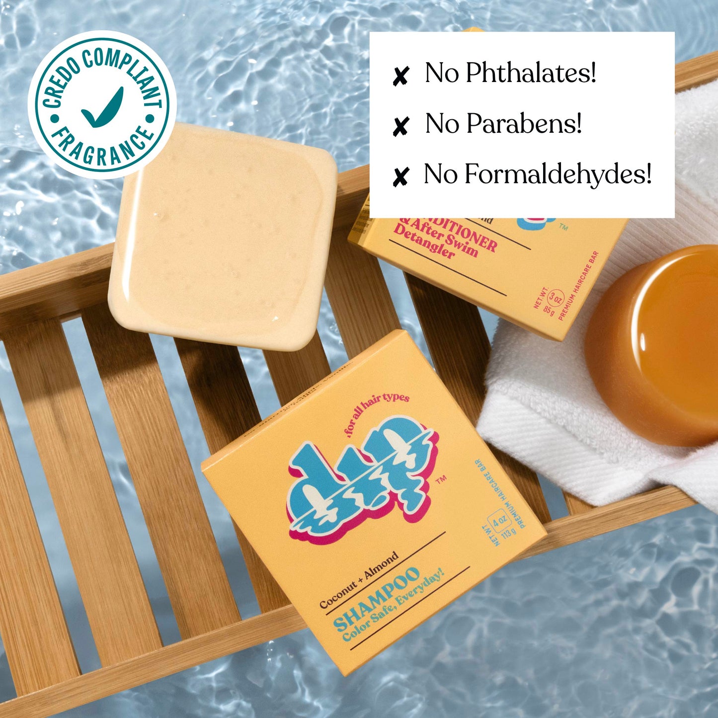 Dip Shampoo Bar: Color Safe, Everyday - Coconut & Almond
