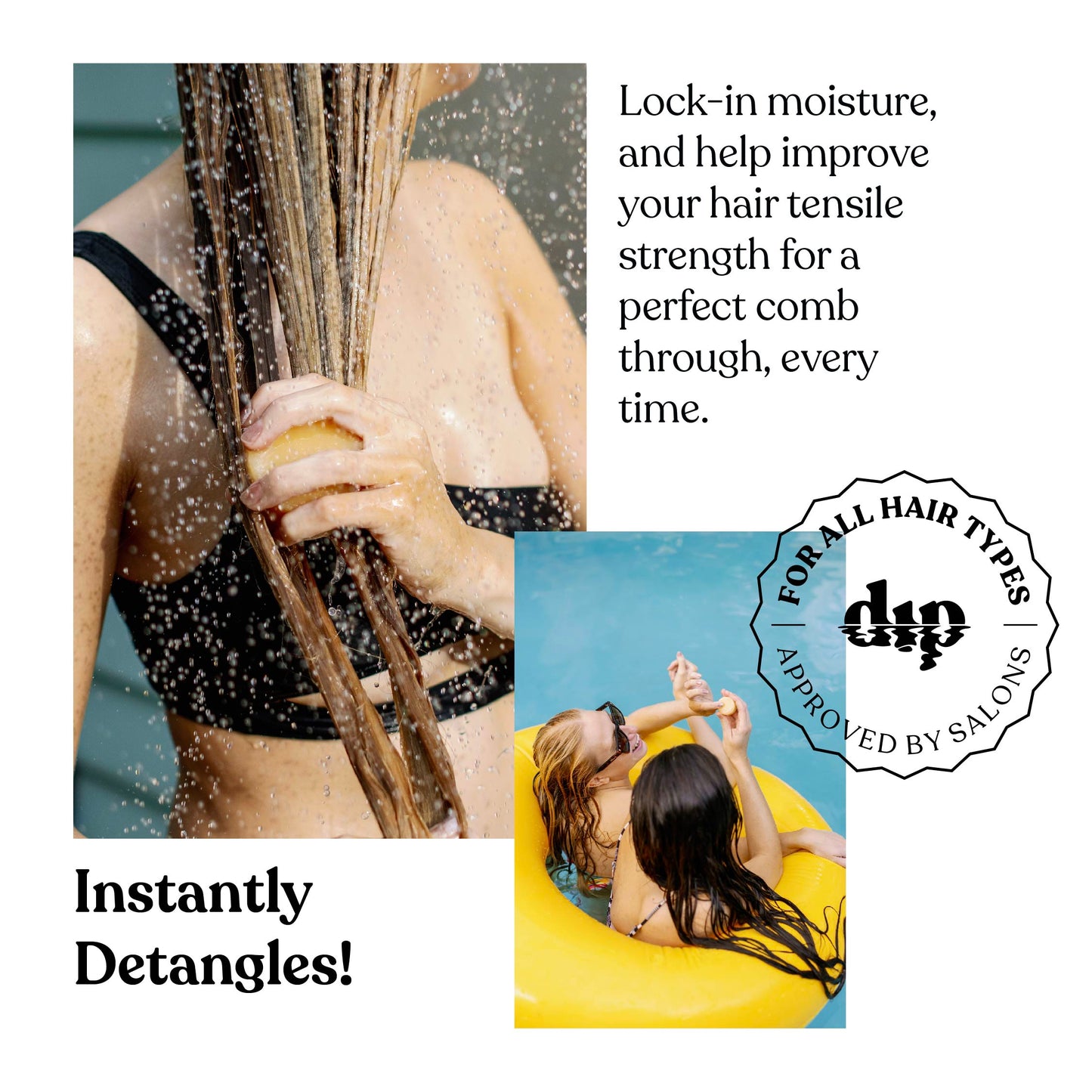 Dip Sun Shield: Conditioner Bar & After Swim Detangler