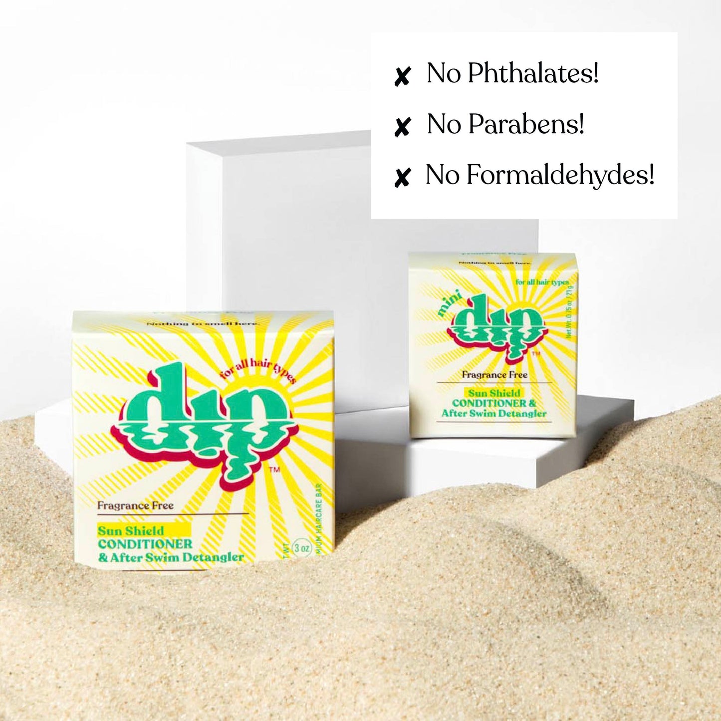 Dip Sun Shield: Conditioner Bar & After Swim Detangler