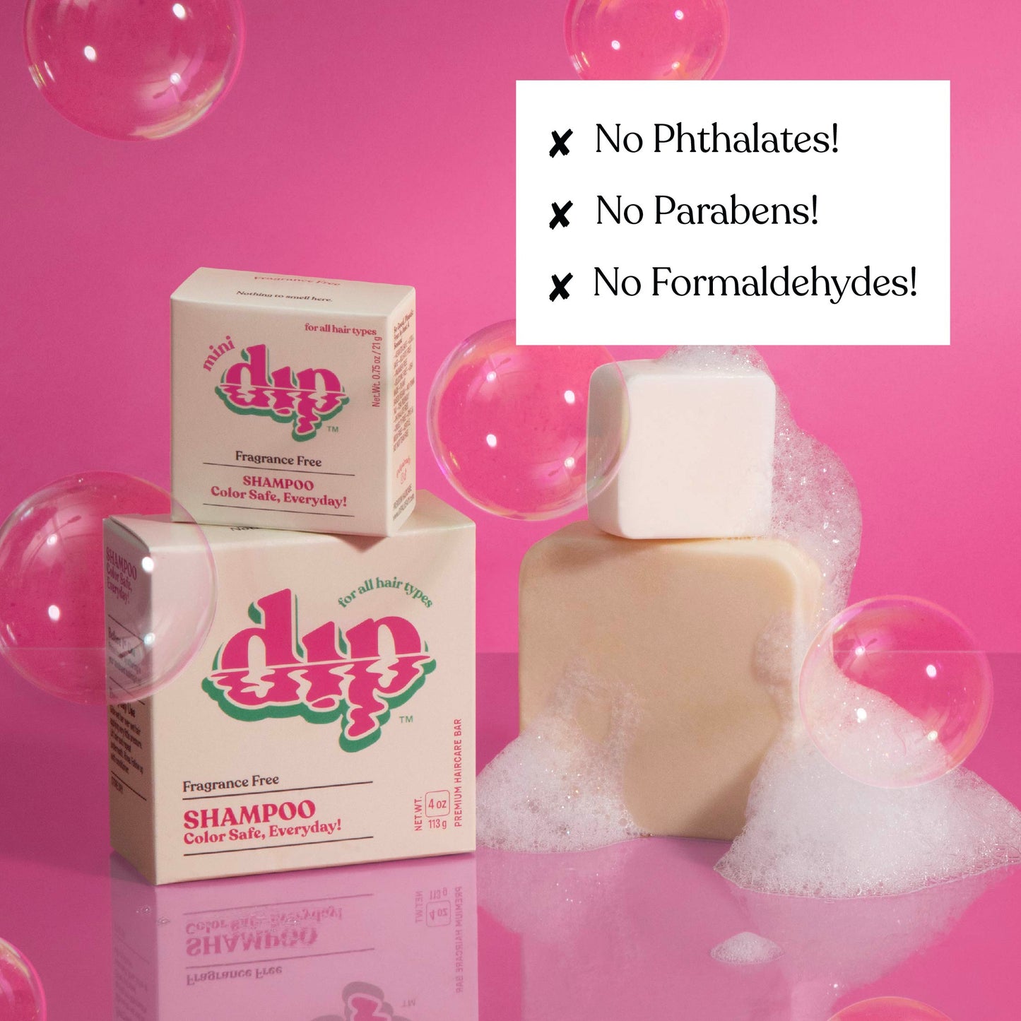 Dip Shampoo Bar: Color Safe, Everyday - Fragrance Free