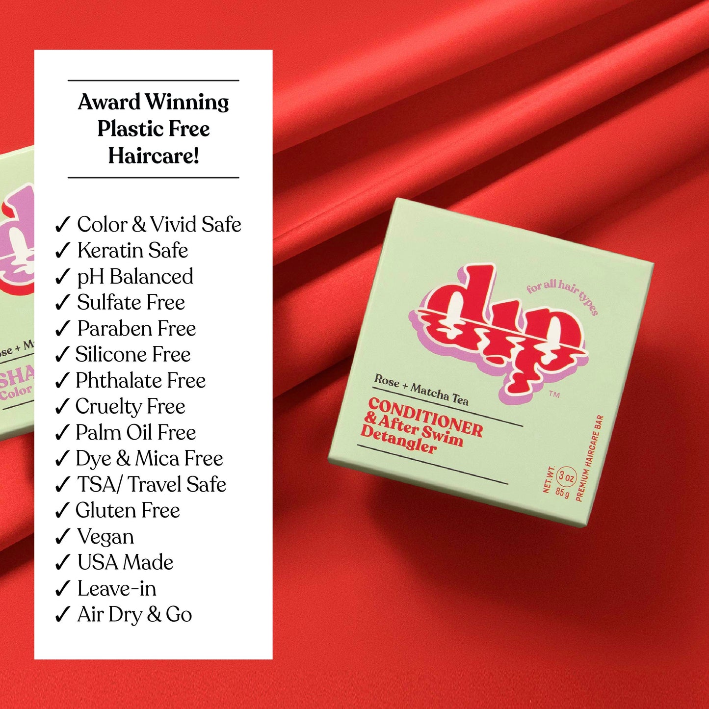 Dip Conditioner Bar & After Swim Detangler - Rose & Matcha Tea