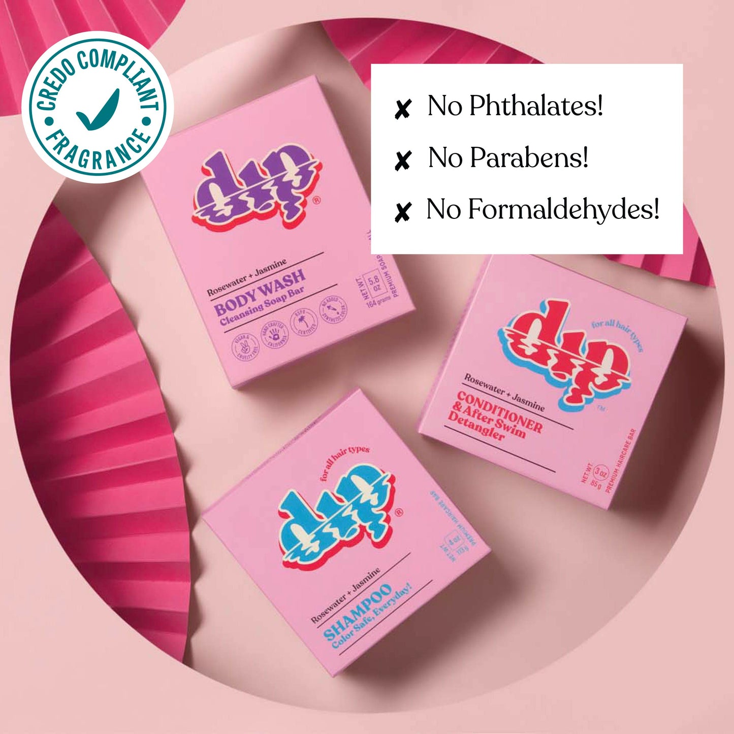 Dip Shampoo Bar: Color Safe, Everyday- Rosewater & Jasmine