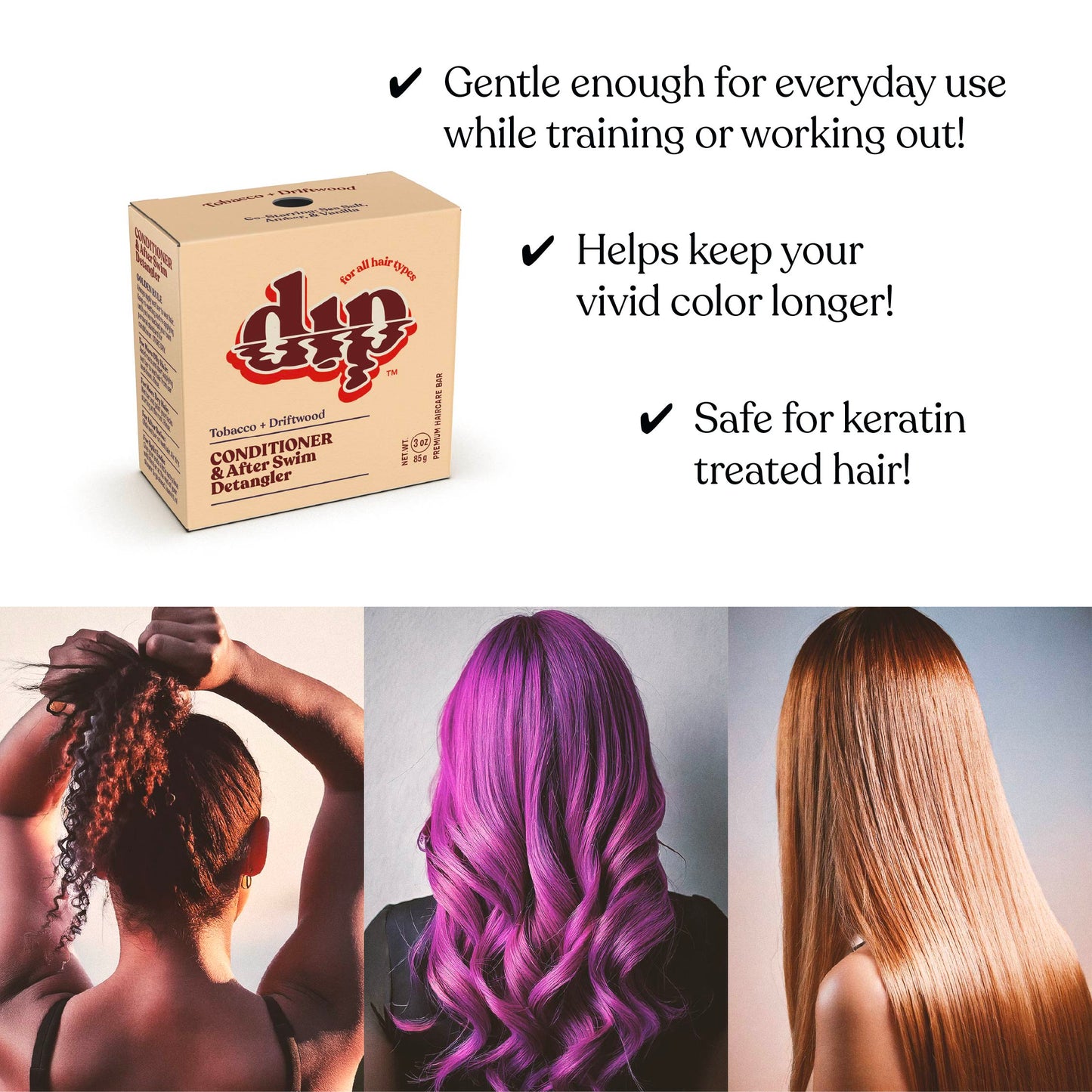 Dip Shampoo Bar: Color Safe, Everyday - Tobacco & Driftwood