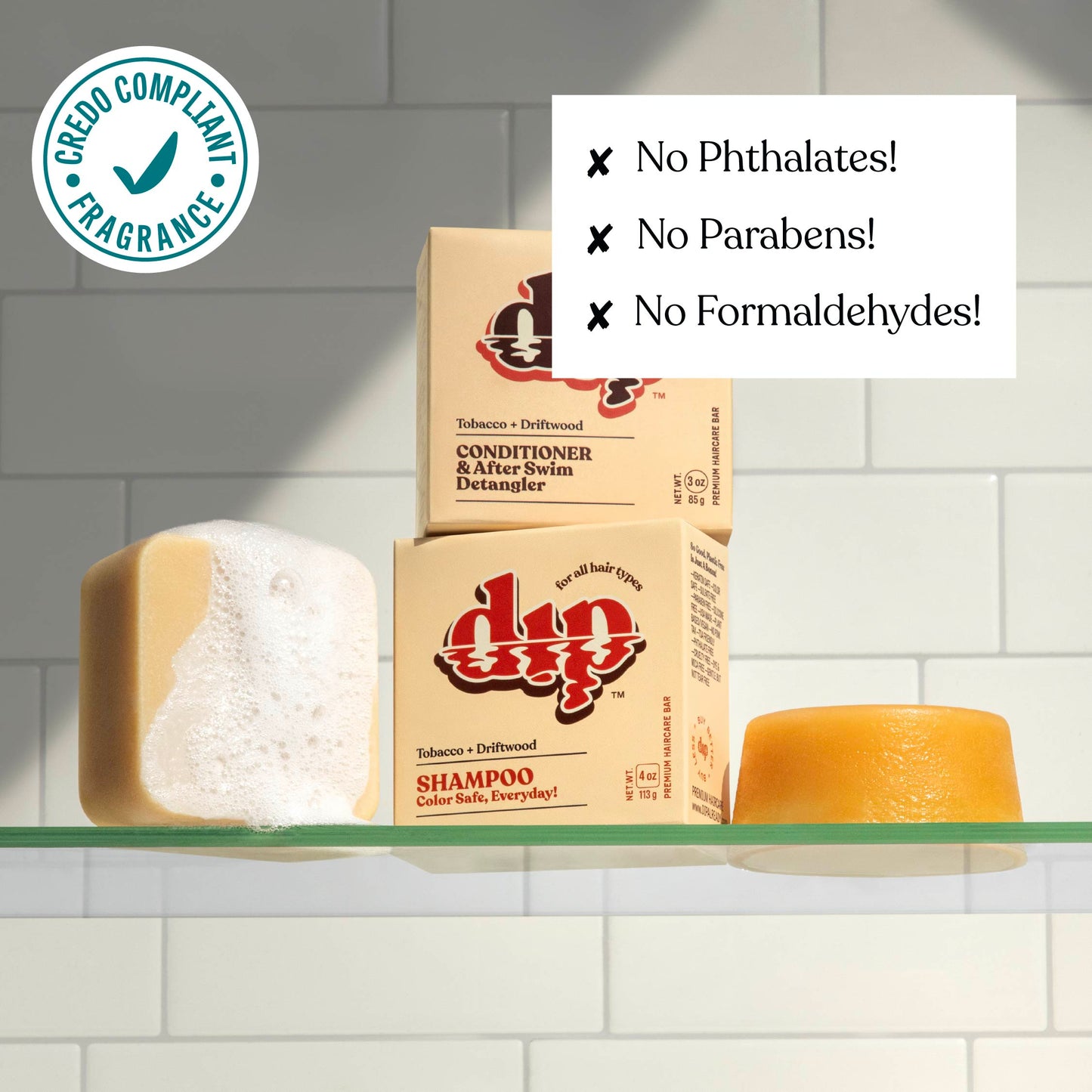 Dip Shampoo Bar: Color Safe, Everyday - Tobacco & Driftwood