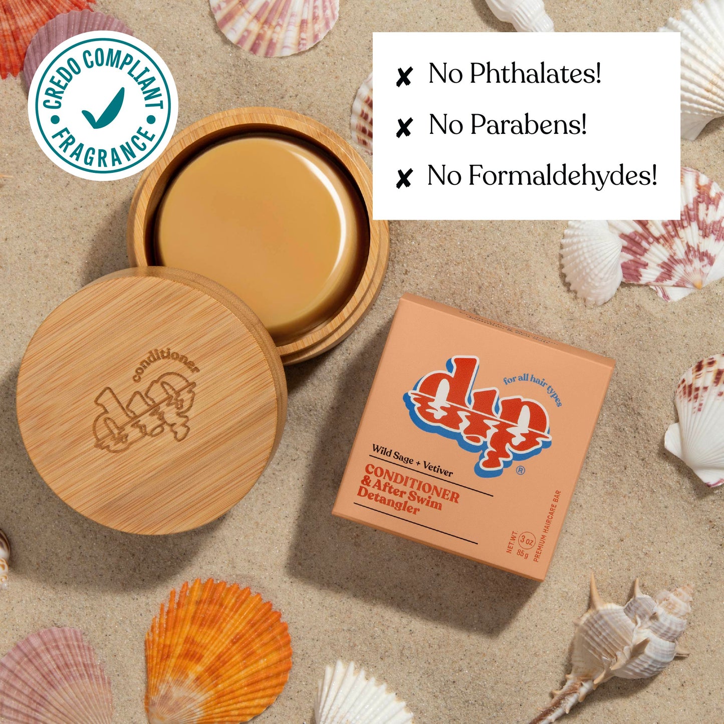 Dip Conditioner Bar & After Swim Detangler - Wild Sage & Vetiver