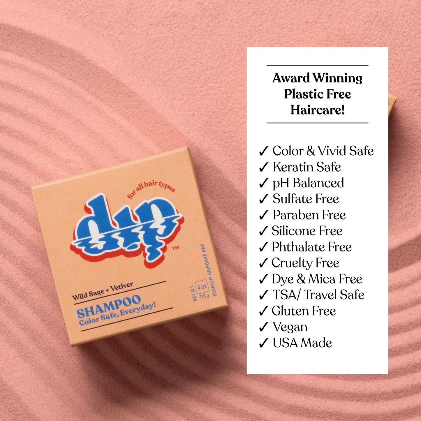 Dip Shampoo Bar: Color Safe, Everyday - Wild Sage & Vetiver