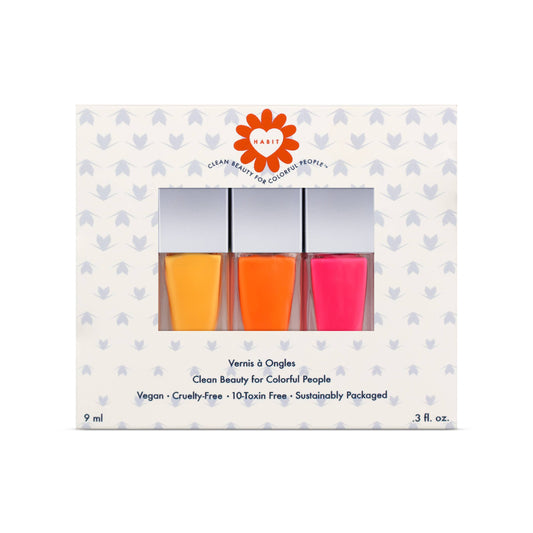 Non-Toxic + Vegan Nail Polish Baby Trio in Bahama Mami