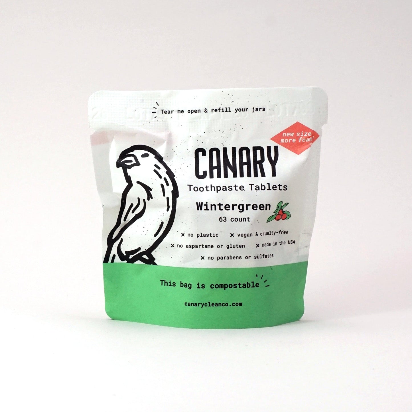 Wintergreen Toothpaste Tablets | Plastic-Free | Toothpaste Tablets with Nano Hydroxyapatite