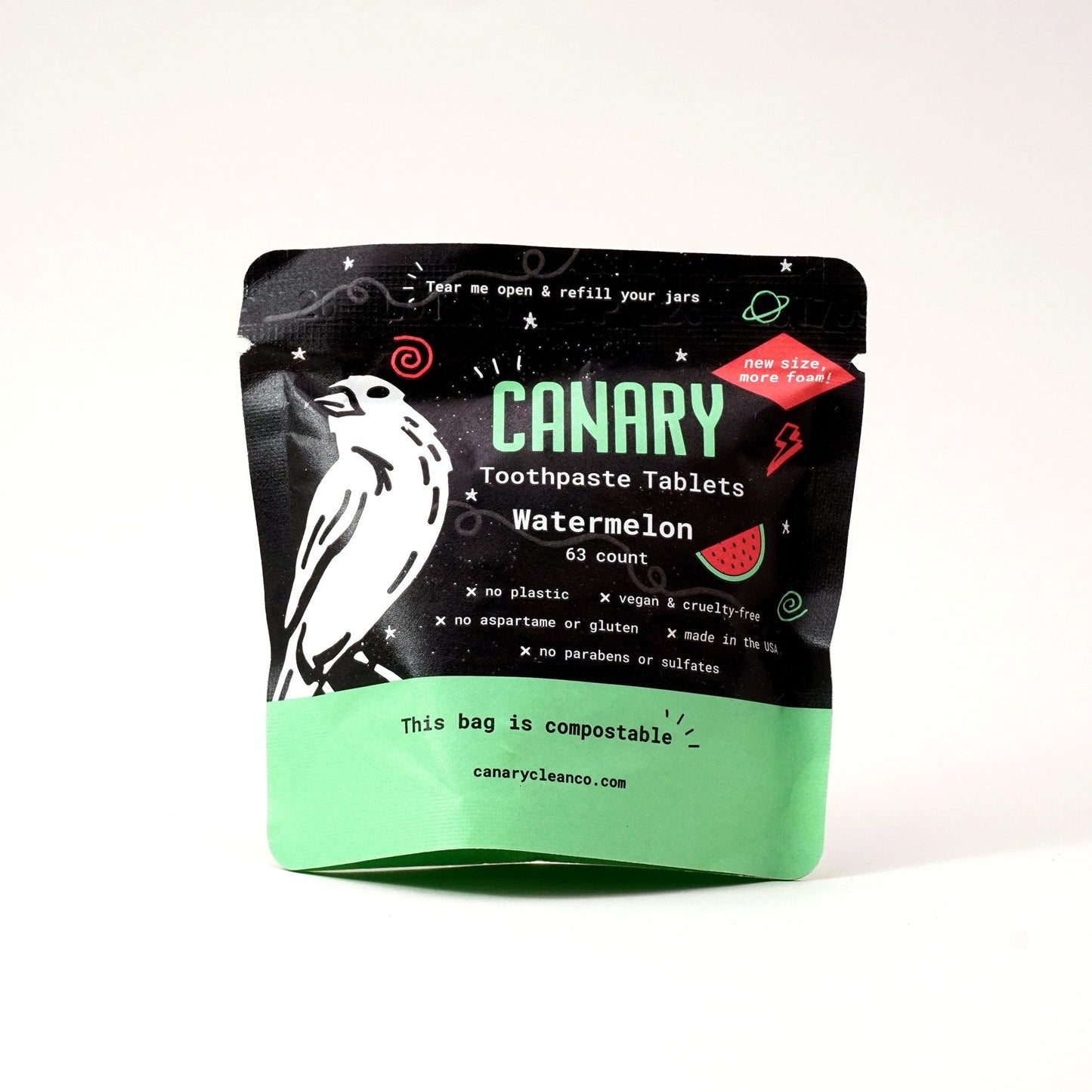 Watermelon Toothpaste Tablets | Plastic-Free | Kids Toothpaste Tablets with Nano Hydroxyapatite