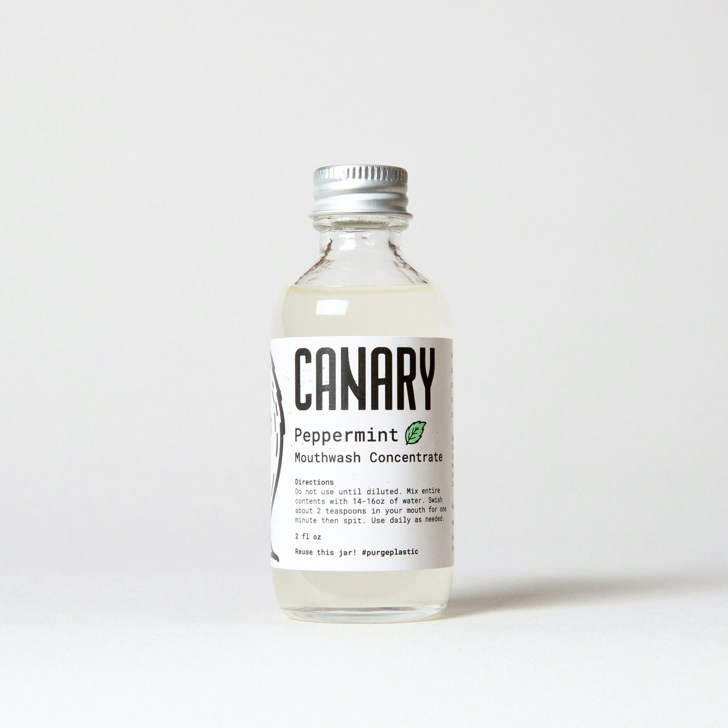 Peppermint Mouthwash Concentrate | Fluoride-Free Mouthwash with Xylitol & Aloe Vera