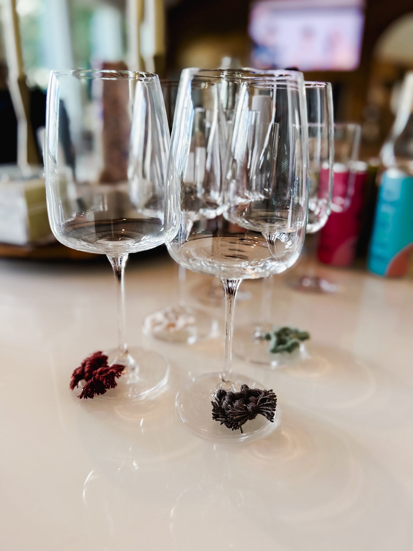 Macrame Wine Charms