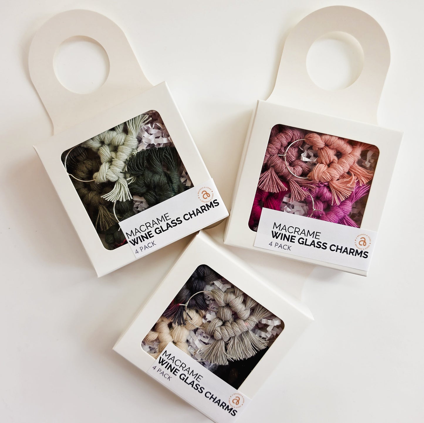 Macrame Wine Charms