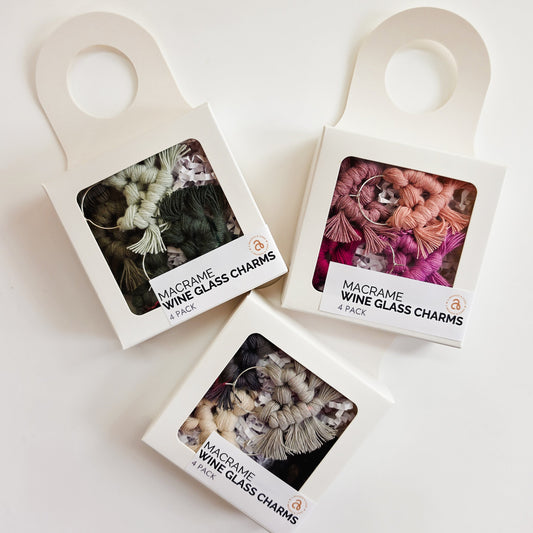 Macrame Wine Charms