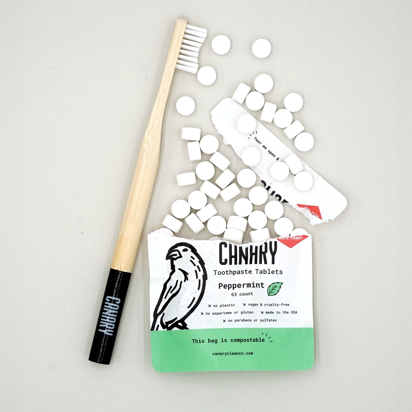 Peppermint Toothpaste Tablets | Plastic-Free | Nano Hydroxyapatite