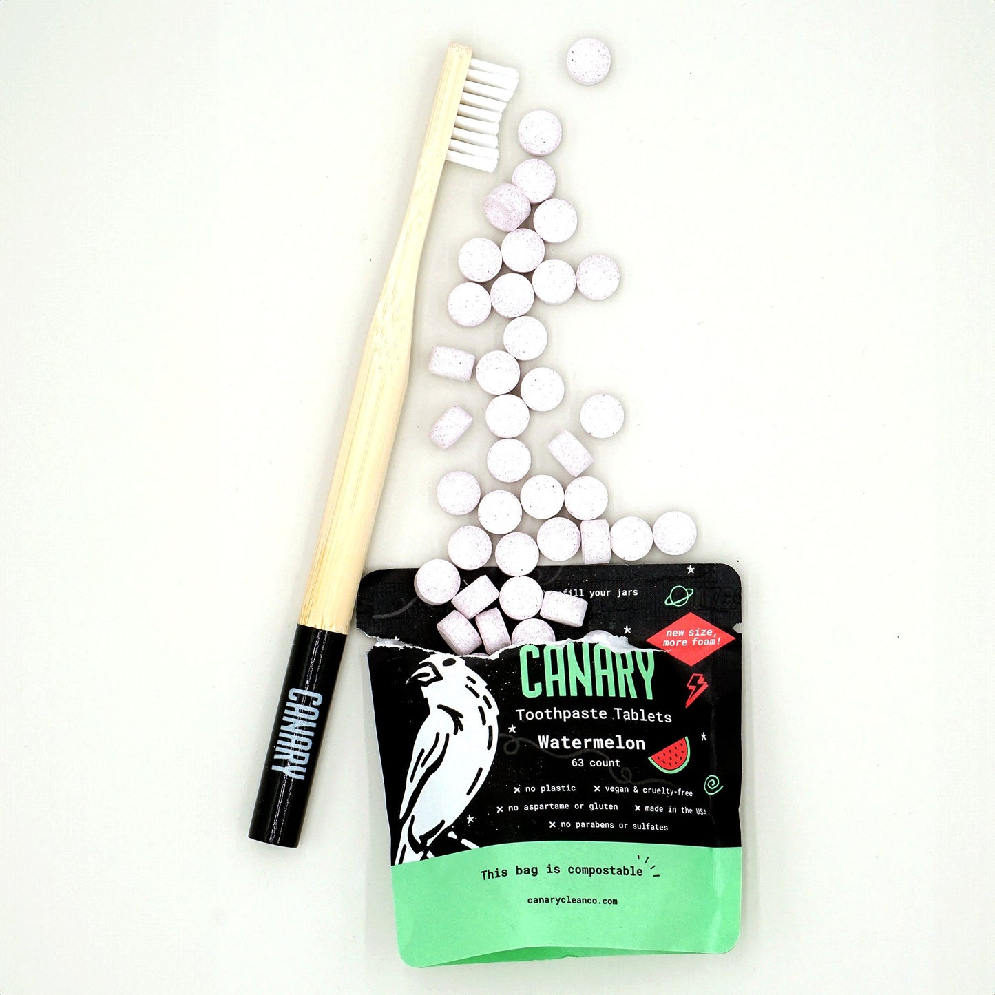 Strawberry + Kiwi Toothpaste Tablets | Plastic-Free | Kids Toothpaste Tablets with Nano Hydroxyapatite